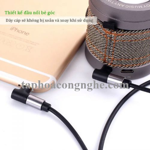 Ugreen 30560 3M màu Đen Cáp âm thanh 2 đầu 3.5mm dương 2 đầu vuông góc mạ vàng AV139 30030560